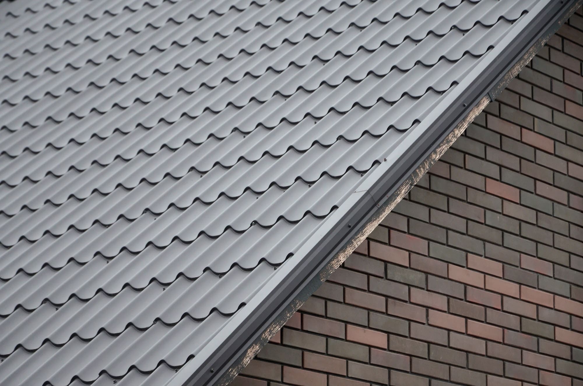 modern brown roof made of metal corrugated metal roof